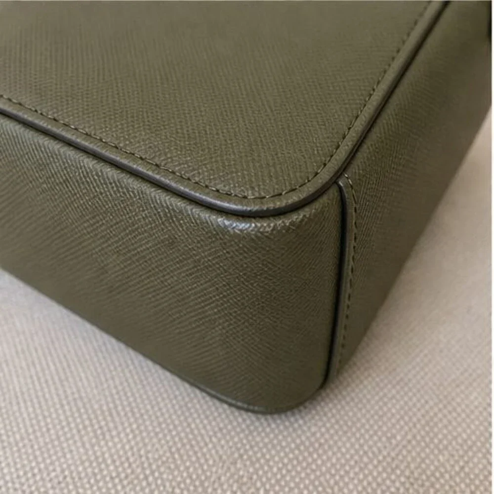 Sand Saffiano Crossbody Bag